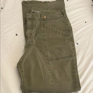 Pilcro Green Flare Pants with Durable Design